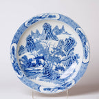 Blue and White Porcelain Landscape Platter