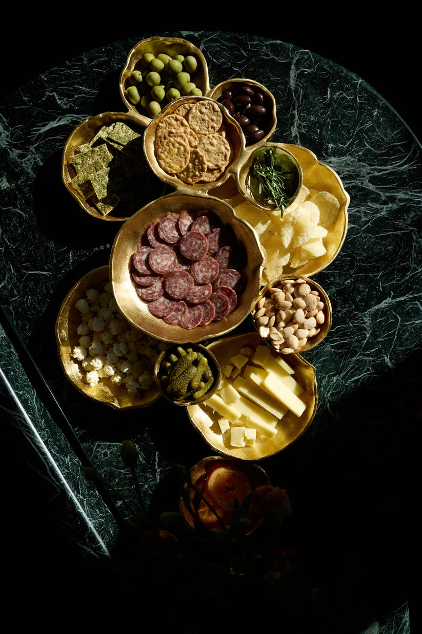 Cluster of Twelve Gold Serving Bowls