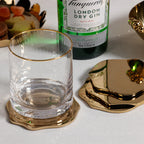 Lina Metal Coaster - Polished Gold - Set of 4