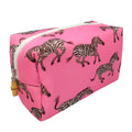 TRVL Large Cosmetic Bag On Board Zebra Pink