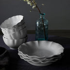 Soup/Pasta Plate Rosa-White